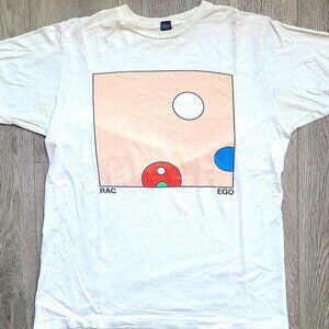 RAC band EGO album design merch white t-shirt, size M